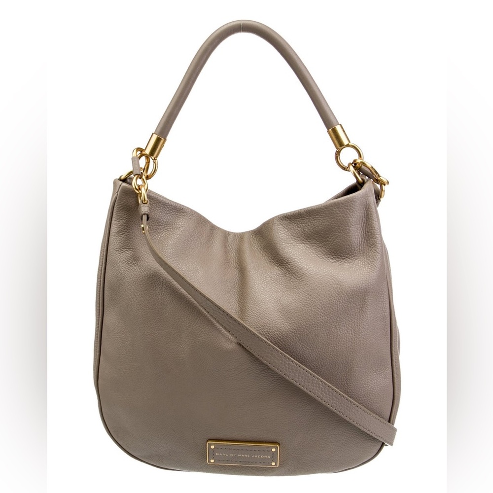 Like New Marc by Marc Jacobs Leather Classic Q Hillier Hobo Bag w Crossbody - Picture 2 of 11